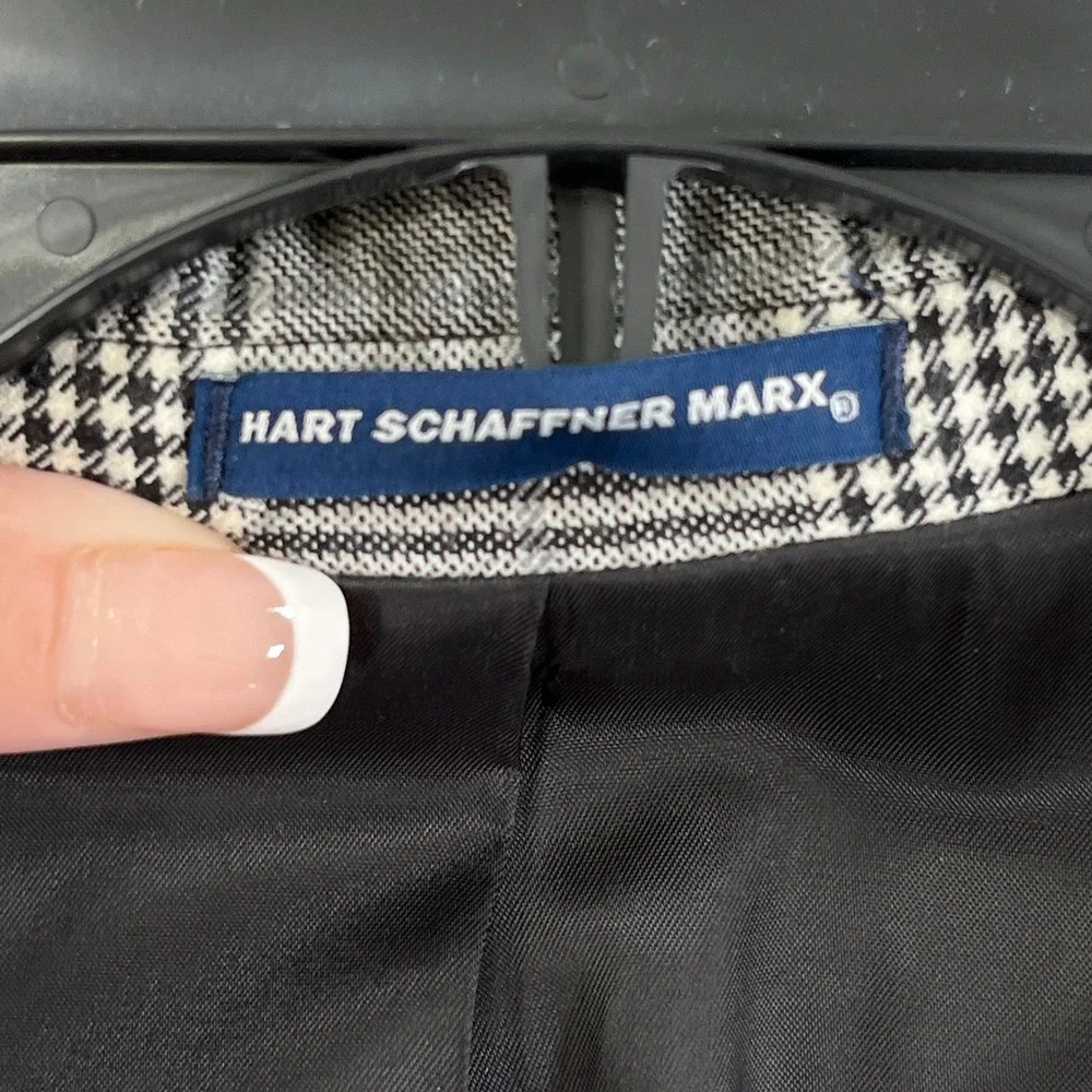 Hart Schaffner Marx Blazer 42 Glen Plaid Chicago Fit Soft Sport Coat Business